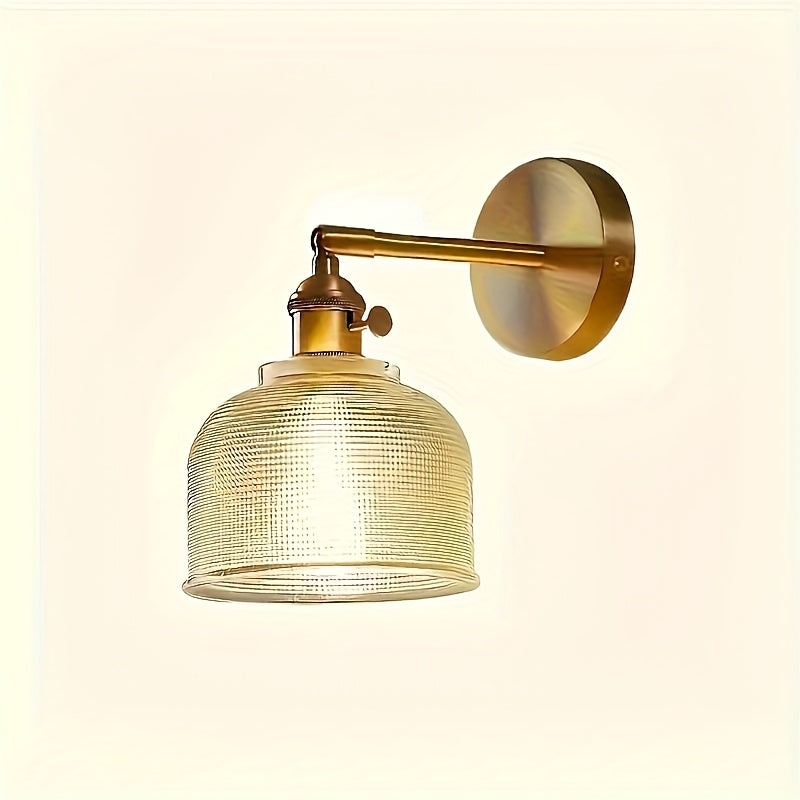 1 lámpara de pared moderna de vidrio, lámpara de mesa de noche, lámpara de pasillo, lámpara de pared, lámpara americana (sin bombilla incluida)