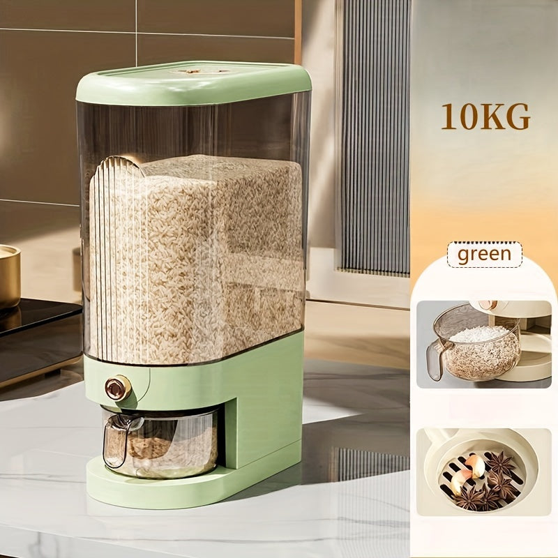 Dispensador Hermético de Arroz 1pc - Capacidad de 5kg/10kg, A Prueba de Humedad e Insectos, Contenedor de Almacenamiento con Cajón Grande para Organización de Cocina, Contenedores de Almacenamiento para Organización del Hogar