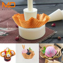 Kit para Hacer Conos de Helado, Molde DIY para Conos de Waffle, Plástico ABS Libre de Plomo, Molde para Hornillos y Rollos de Crema Crocante, Accesorio de Cocina para Hornear