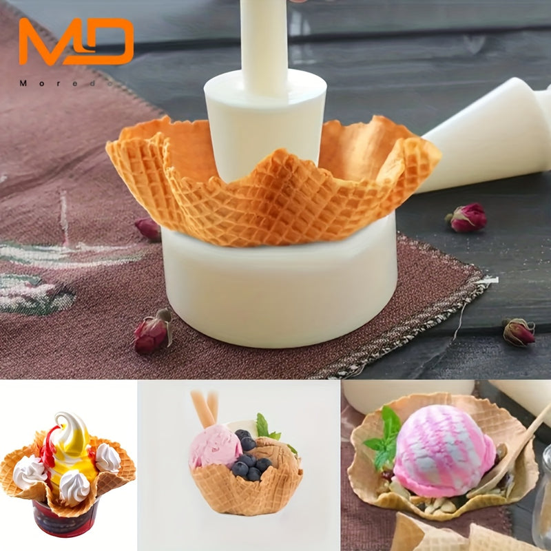 Kit para Hacer Conos de Helado, Molde DIY para Conos de Waffle, Plástico ABS Libre de Plomo, Molde para Hornillos y Rollos de Crema Crocante, Accesorio de Cocina para Hornear