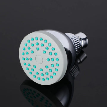 1pc Cabezal de ducha clásico de mano, plástico ABS, rociador redondo ahorrador de agua, ajuste universal para baño SPA, sauna, hotel, no requiere electricidad, montaje mini-extensión
