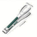 1 pinza para servir de acero inoxidable, agarre antideslizante, pinza para alimentos, ensalada, pan, herramienta para cocinar parrilla de barbacoa, accesorio de cocina