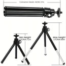 1 Paquete De Luz De Relleno De 6 Pulgadas Con Soporte De Trípode Telescópico De Dos Secciones, Lámpara De Relleno De Panel De Video LED Para Foto De Cámara, Iluminación Para Transmisión En Vivo, Estudio Fotográfico, Maquillaje, Reunión, Selfie, Fotografí
