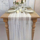 Decoración de mesa de boda Perla Gasa Tul Tela, Encaje Postre Mesa Paño Velo Arco,Decoraciones de despedida de soltera Mantel Mantel para fiesta de cumpleaños,Farbic Diy