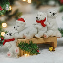 1 pza. Figura de resina de oso polar, decoración temática de temporada para diferentes tipos de habitaciones, ideal para Navidad, Halloween, exhibición en interiores y exteriores, no requiere electricidad