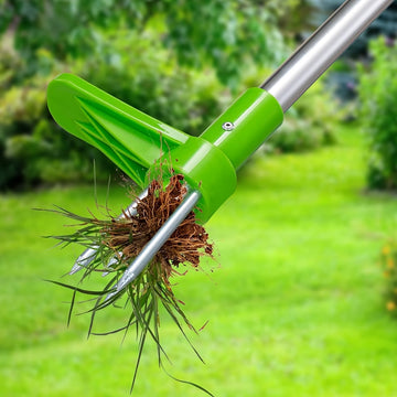 Extracción de Malas Hierbas de Aluminio DZT, Herramienta Manual para Deshierbar, Deshierbador de Jardín de Metal, Instrumento de Excavación de Verduras Conveniente, Herramienta de Jardinería Manual, No Necesita Electricidad ni Batería, Herramienta de Jar