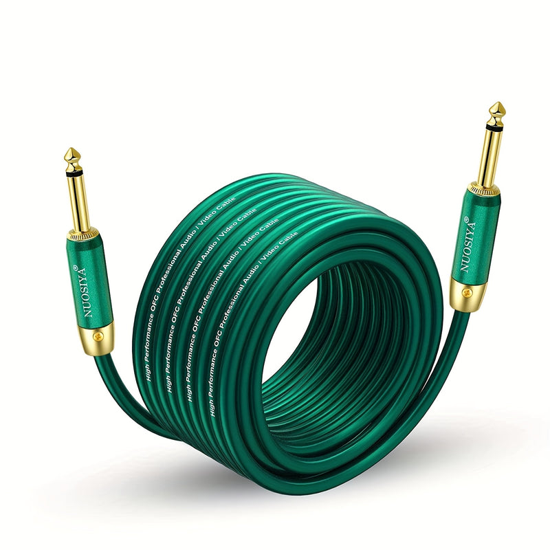 Cable de guitarra 10/20 pies, cable profesional para instrumentos doble blindado 6.35mm recto a recto/derecho a ángulo compatible con amplificador, bajo, teclado, mezclador y ecualizador. Artículo más vendido, temporada de graduación