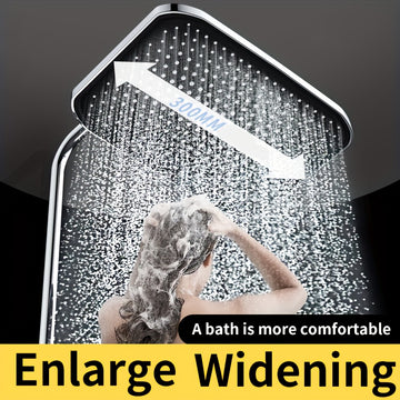 1 cabezal de ducha de alta presión, cabezal superior, rociador grande para ducha, cabezal único con presión, cabezal de ducha tipo loto para baño, accesorios para baño