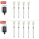 5pcs/4pcs luces solares de fuegos artificiales comerciales, 8 modos, luces navideñas para exteriores IP44, regalos perfectos para Halloween: jardines, centros comerciales, cafés, bailes y decoraciones de bodas festivas, luz solar para césped