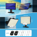 Lámparas solares exteriores, 106 luces solares exteriores con sensor de movimiento, ángulo de iluminación de 120°, luz solar de pared para jardín con cable de 16.5 pies
