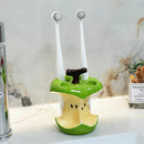 Portacepillos cerámico innovador y original en forma de núcleo de manzana, práctico y decorativo: la elección perfecta para el hogar o como un regalo especial