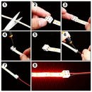 7 unidades de conectores de cinta adhesiva LED de fijación de tornillo, sin soldadura, 2 pines, 8 mm, placa a alambre, un destornillador, adecuado para tiras LED 2835 y 3528.