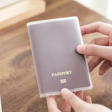 1 portapapeles de PVC duradero - Funda resistente al agua y a los arañazos con acabado mate, frente transparente para fácil identificación de documentos, ideal para viajes y negocios, 18.49 cm x 5.31 cm