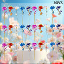 Paquete de 30 Rosas Artificiales Vintage de 24K - Decoración Floral Realista Multicolor para San Valentín, Bodas, Día de la Madre, Día del Padre, Pascua y Acción de Gracias - No Necesita Agua ni Baterías, Ideal para Interiores/Exteriores y Fiestas