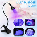 1-Pack Lámpara LED para Uñas con Cuello Flexible y Clip - Secador de Uñas USB, Curado Rápido sin Luz Libre, Manicura Pedicura Salón y Hogar, Sin Olor, Construcción en Acero Inoxidable/Plástico, Equipo de Pedicura