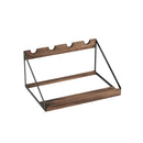 Nuevo Estante de Vino Trapecio para Vino Tinto, Colgante en Ángulo con 4 Botellas de Vino, Soporte de Exhibición de Madera para Uso Doméstico, Suministros de Cocina Retro y Simples para el Hogar, Regalo Portavinos