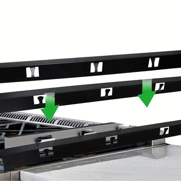 2pcs Cubiertas de Aluminio Negro para Huecos de Estufa - 59.44cm Protector Duradero para Encimera y Lado de Cocina, Evita Desbordamientos, Mantiene el Área de la Estufa Limpia, Protector de Hueco de Encimera | Diseño Negro Elegante | Aleación de Aluminio