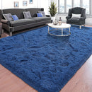 1 Pieza, Alfombra De Sala De Estar De Felpa Sólida Teñida En Tonos Oscuros, Suave Y Esponjosa, Mejorada, Decorativa Y De Gran Tamaño, Duradera Y Fácil De Mantener Limpia, Junto Al Sofá De La Sala De Estar Y Al Lado De La Cama Del Dormitorio