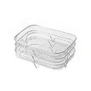 3pcs Accesorios de Acero Inoxidable para Freidora de Aire - Rejilla Rectangular Multifuncional, Apto para Microondas, Apilable y Antiadherente - Adecuado para la Mayoría de Freidoras de Aire, Revestimiento para Freidora de Aire