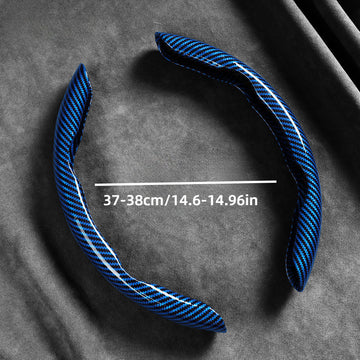 Funda de volante de fibra de carbono roja - Diseño estéreo segmentado, material PVC, accesorio interior elegante para vehículos, accesorios de dirección | Funda de volante elegante | Funda de volante duradera