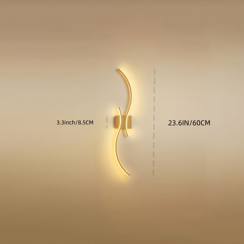 1 pieza de luz de pared LED ajustable moderna, montaje semienterrado, 3 niveles de brillo, 85V-265V, adecuada para dormitorio, sala de estar, isla de cocina, baño, pasillo, comedor, cafetería, alimentación por cableado, iluminación de baño