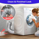 Juego de conector de ventilación, placa de pared con conexión y desconexión rápida, bloqueo giratorio, se adapta a tubos de 4 pulgadas, cubre un área de 7 pulgadas x 7 pulgadas, Ideal para secadora, lavadora y baño