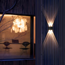 2 piezas de apliques de pared LED modernos, 4W 85-265V, lámparas de pared plásticas semiempotradas para exteriores con hardware de instalación, aplique cableado desmontable para iluminación de patio y jardín, sin batería, incluye hardware de instalación,