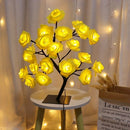 1pc LED Rose Flower Lámpara De Mesa, Valentine Tree Fairy Lights 24LED Rose Flower Tree Lights Día De San Valentín USB Lámpara De Mesa Fairy Maple Leaf Night Light Fiesta En Casa Navidad Boda Dormitorio Decoración Regalo