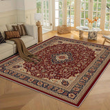 Alfombra de área de terciopelo de cristal bohemio de lujo, 100% poliéster, lavable a máquina, antideslizante, gruesa y esponjosa, estampado floral geométrico moderno para sala de estar, dormitorio, entrada - Uso en interiores