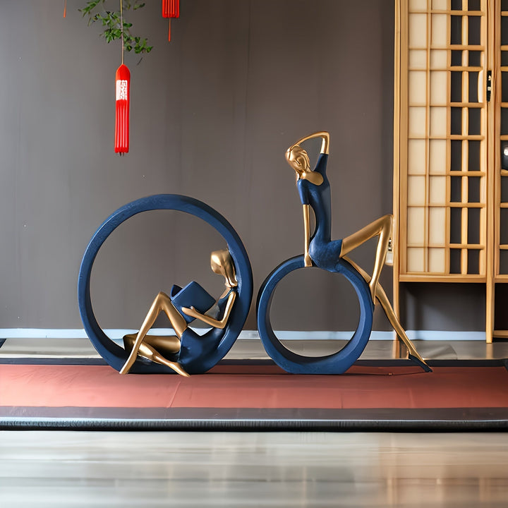 Estatua de mujer sabia y niña leyendo, escultura de figura de arte, decoración del hogar para sala de estar, dormitorio, estantería de libros, gabinete de TV, escritorio, adorno de mesa, regalo del Día de San Valentín
