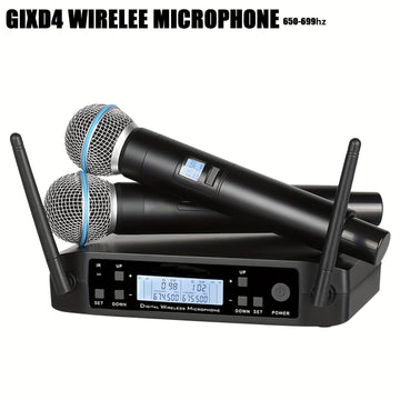1pc XGeS GXD4 Sistema de micrófono inalámbrico portátil UHF, 200 canales, sonido claro, larga vida de batería, alimentación USB, control de volumen, conector XLR, para actuaciones en vivo, grabaciones de bandas, reuniones de estudio, karaoke, transmisión