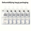 Juego de 3/6/12 bolsas deshumidificadoras colgantes, gran capacidad, desecante de sílice, absorbe humedad, ideal para armarios, dormitorios y gabinetes de baño, paquete reutilizable