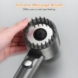 Cabezal de ducha ajustable con filtro, 3 niveles, montaje en pared, experiencia de lluvia, plástico azul, accesorio para grifo, ideal para decoración de baño en Navidad y Halloween, accesorios para ducha