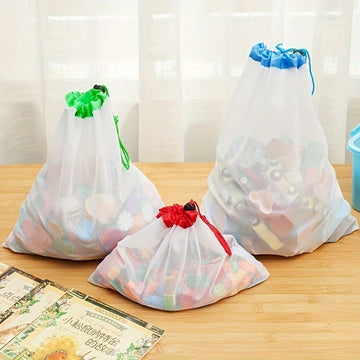 1/3pcs Mantén tus juguetes ordenados con esta bolsa de almacenamiento con cordón - Ideal para rompecabezas y bloques de construcción!