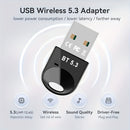 Adaptador de red inalámbrica USB BT 5.3, receptor de dongle inalámbrico USB, compatible con varios dispositivos como computadoras, auriculares, teclados, ratones y altavoces. Soporta Plug-and-Play para Windows 11/10/8.1 y es automáticamente compatible co