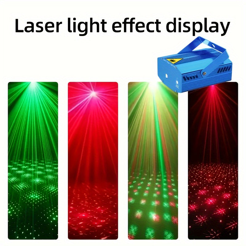 Luces láser de escenario LED alimentadas por USB con control remoto, acabado cepillado portátil proyector láser para decoración, modo de doble potencia, tensión de operación ≤ 36V, potencia láser <0.4mW - Iluminación de efecto de cielo estrellado