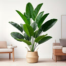 Planta de plátano tropical de 82,19 pulgadas con 18 hojas - Loto artificial para decoración del hogar y el jardín, regalo ideal para un nuevo hogar o el Día de la Tierra, sin maceta incluida, perfecto para uso interior/exterior, decoración del hogar con