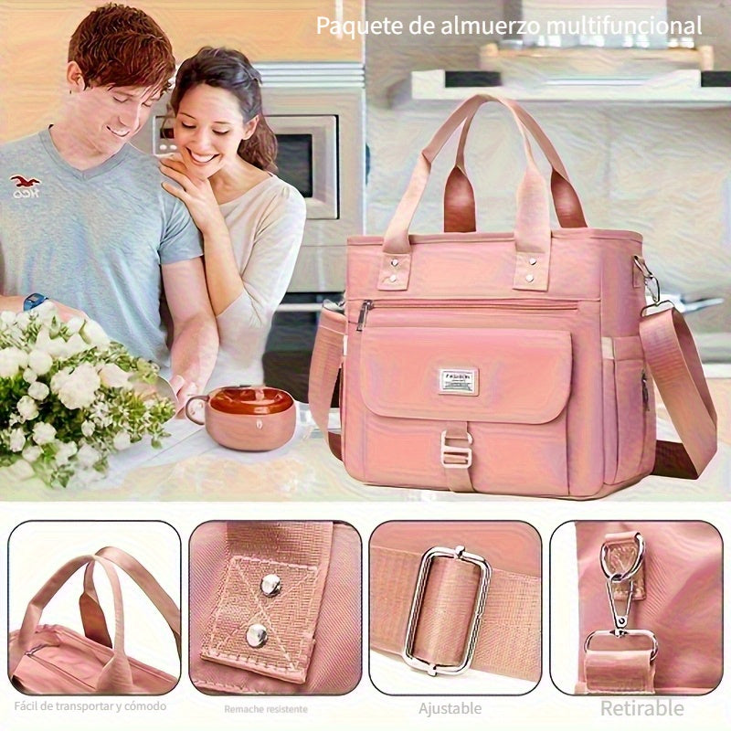 New Fashionable Large Capacity Single Shoulder Bag Multi-Functional Convenient Storage for Outings, Vacations and Travel Essential Non-Food Contact Organizer, Back to School Lunch Bag