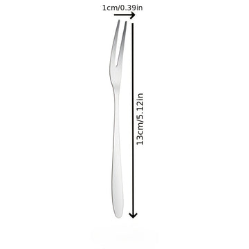 10/20/50 piezas Juego de tenedores de postre de acero inoxidable, tenedores de pastel modernos, tenedores para ensalada de frutas, utensilios de cocina reutilizables, para uso doméstico y en restaurantes