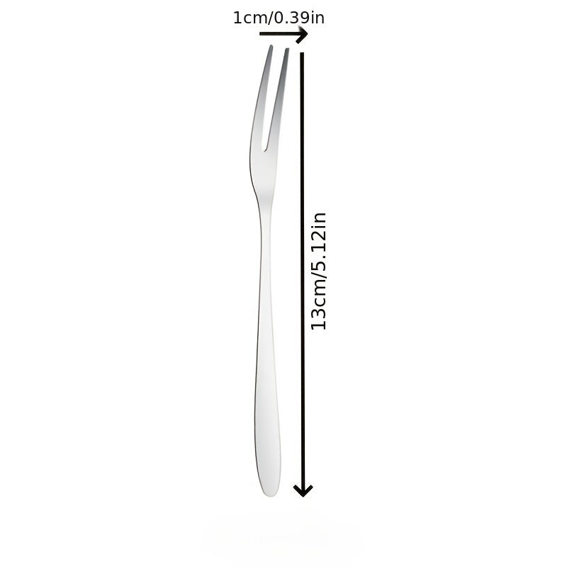 10/20/50 piezas Juego de tenedores de postre de acero inoxidable, tenedores de pastel modernos, tenedores para ensalada de frutas, utensilios de cocina reutilizables, para uso doméstico y en restaurantes