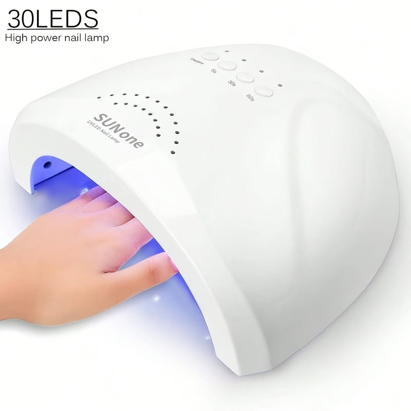 Lámpara de uñas Sun One - LED de alta potencia, sensor inteligente, temporizador de 3 modos, plástico hipoalergénico, secador de uñas profesional para resina y gel, cuidado de uñas | Lámpara de uñas moderna | Diseño elegante, secador de uñas