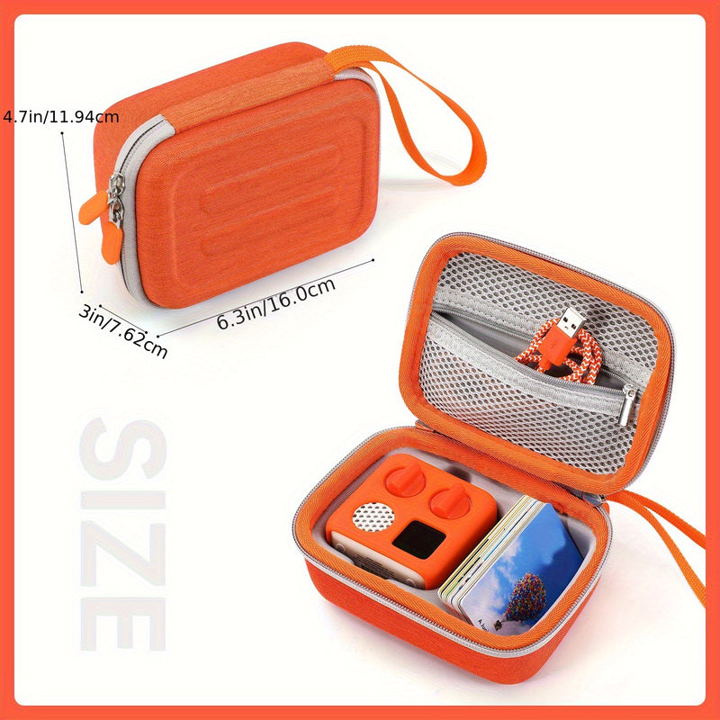 Estuche de protección para altavoces mini compactos - Cápsula dura de EVA, ligera y elegante, impermeable y resistente a los golpes, ideal para altavoces mini Yoto (solo estuche, se ajusta a funda de silicona), bolsa de almacenamiento portátil | Cremalle