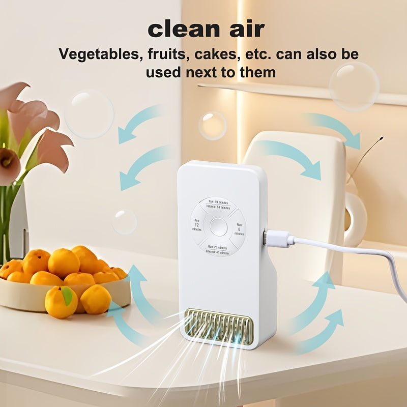 Purificador de Aire Inteligente Compacto con Indicador de Aire Limpio - Alimentado por USB, Eficiente y Seguro, Operación Multimodo para Hogar, Cocina, Baño, Áreas de Mascotas - Ideal para Cajas de Arena de Gatos y Casas de Perros