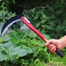 1 pieza de segadora plegable de acero al carbono duradera - Herramienta de poda portátil para jardín con mango de agarre cómodo y hebilla de seguridad, no necesita batería para césped, cuidado de hierba - Esencial para el mantenimiento del jardín, herram