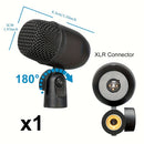 Kit de Micrófono Dinámico con Cable DEPUSHENG 7pcs - para Bajo/Tom/Snare/Hi-hat Cymbals, Soportes y Clips Roscados