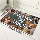 Felpudo de poliéster con diseño de perro de dibujos animados lindo, alfombra de baño suave y gruesa de 8 mm, lavable a máquina, alfombra antideslizante para cocina, alfombra de salón, alfombra de dormitorio, alfombra de entrada interior, alfombra decorat