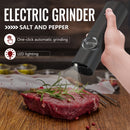 1/2 opciones, molinillo eléctrico de sal y pimienta (batería no incluida), juego de molinillos de sal y pimienta automáticos con luz LED, ajuste de grano, gran capacidad, adecuado para cocina doméstica, barbacoa, restaurante, exteriores, regalo de boda