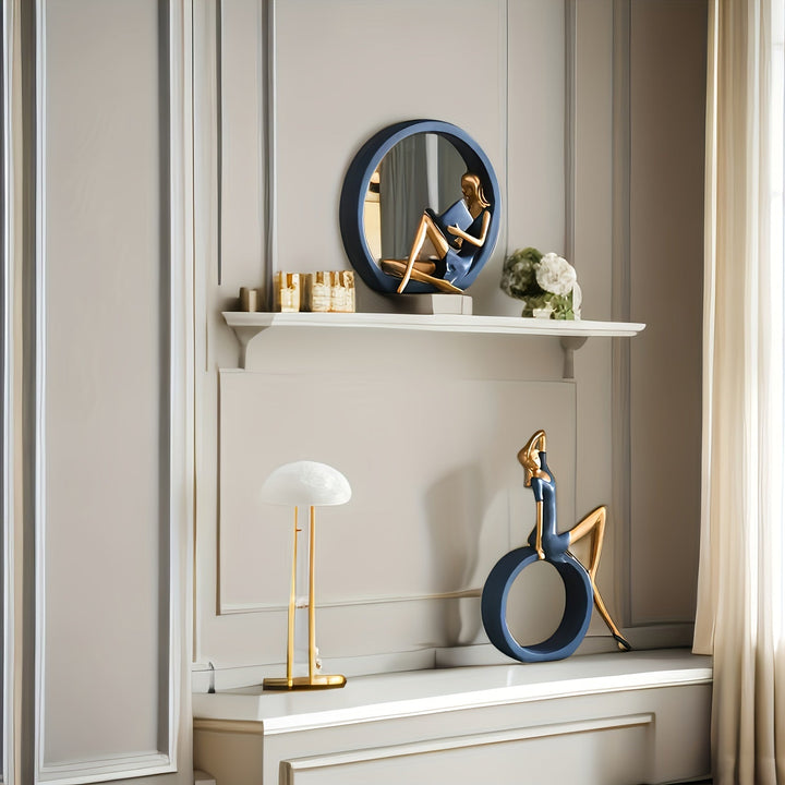 Estatua de mujer sabia y niña leyendo, escultura de figura de arte, decoración del hogar para sala de estar, dormitorio, estantería de libros, gabinete de TV, escritorio, adorno de mesa, regalo del Día de San Valentín