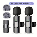 Microfono sin varillas de Solapa con Clip para iPhone, iPad y Android USB-C, Grabación de Audio y Video, Transmisión en Vivo e Entrevistas, Plug and Play