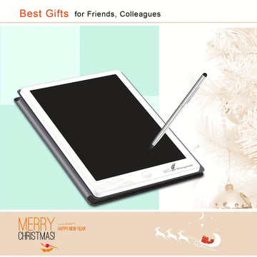 Tableta electrónica portátil de 7.35 pulgadas con lápiz capacitivo, diseño plegable y funda protectora PU, herramienta perfecta para la comunidad sorda y mudada, regalo ideal para cumpleaños, Pascua o Acción de Gracias